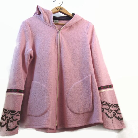 Jenifer Glasgow Wool Blend Pink Parka - Picture 1 of 7